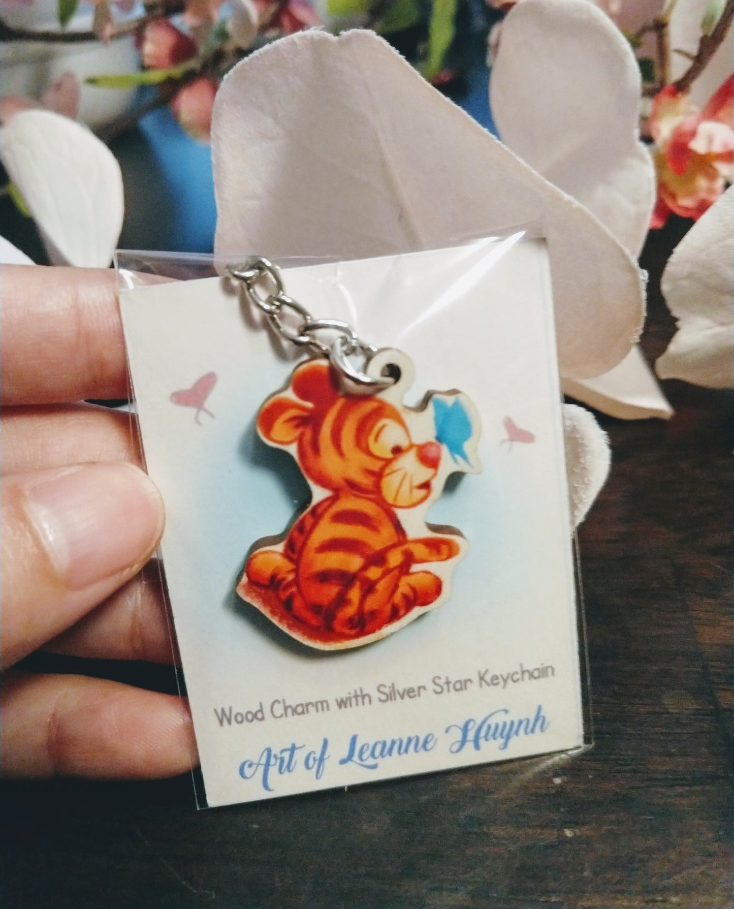 Limited Edition Wood Charm with Silver Star Clasp