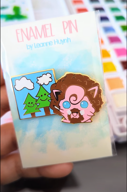 Jigglypuff Ross Gold Enamel Pin