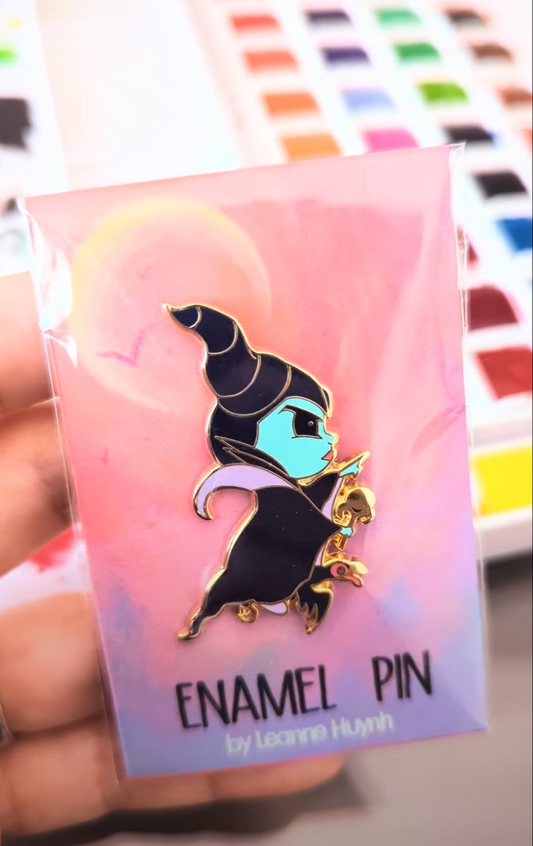 Maleficent Gold Enamel Pin
