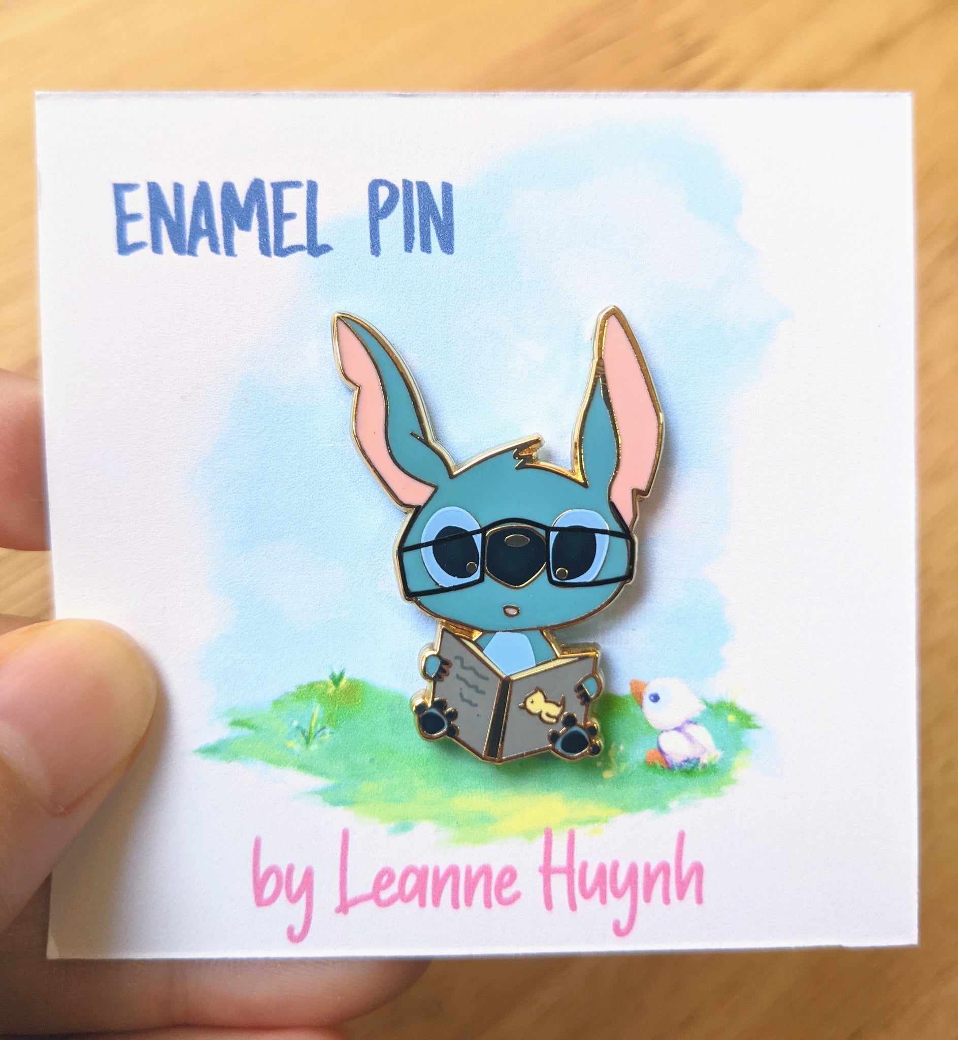 Stitch with Glasses Enamel Pin