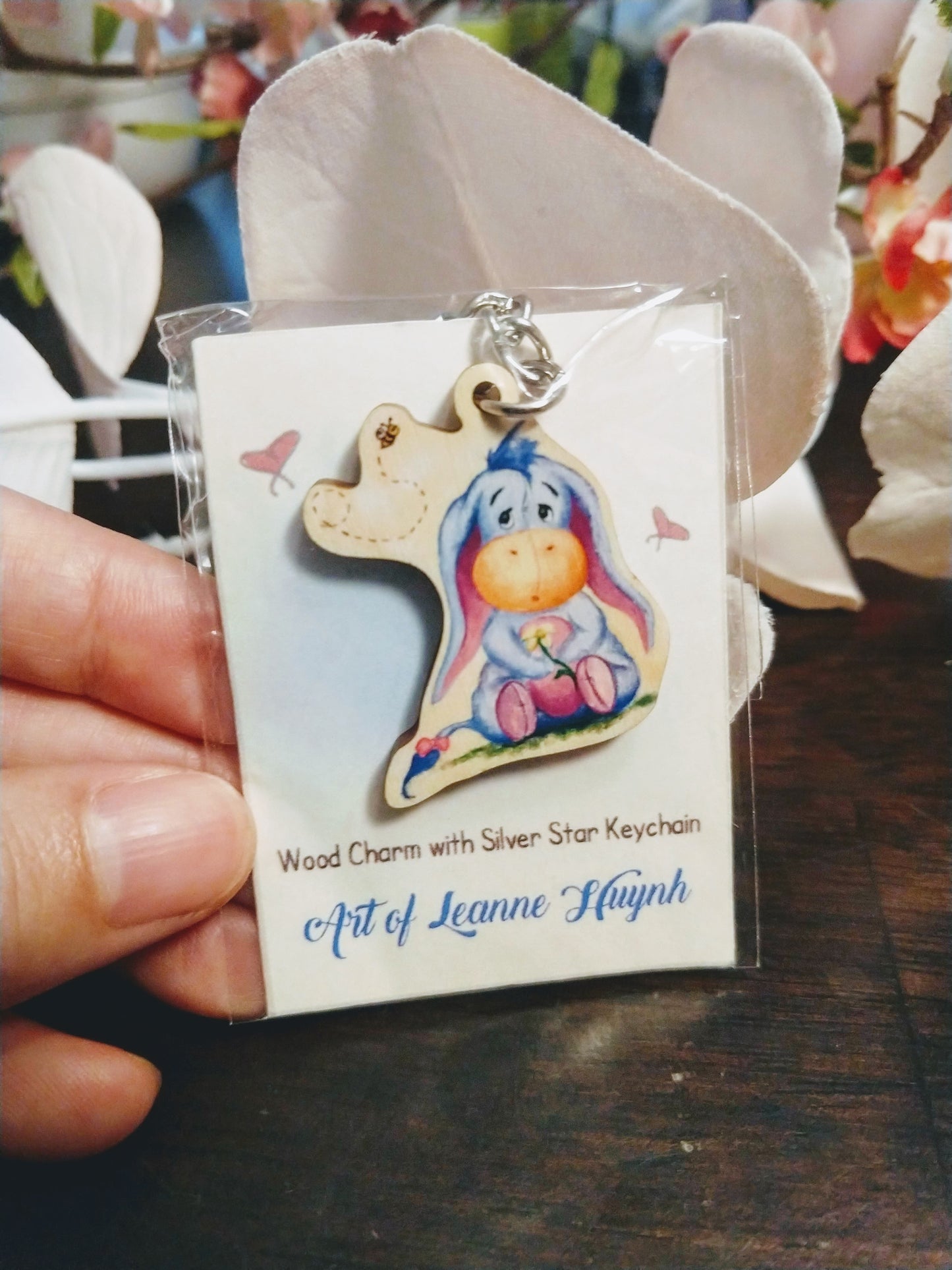 Limited Edition Wood Charm with Silver Star Clasp