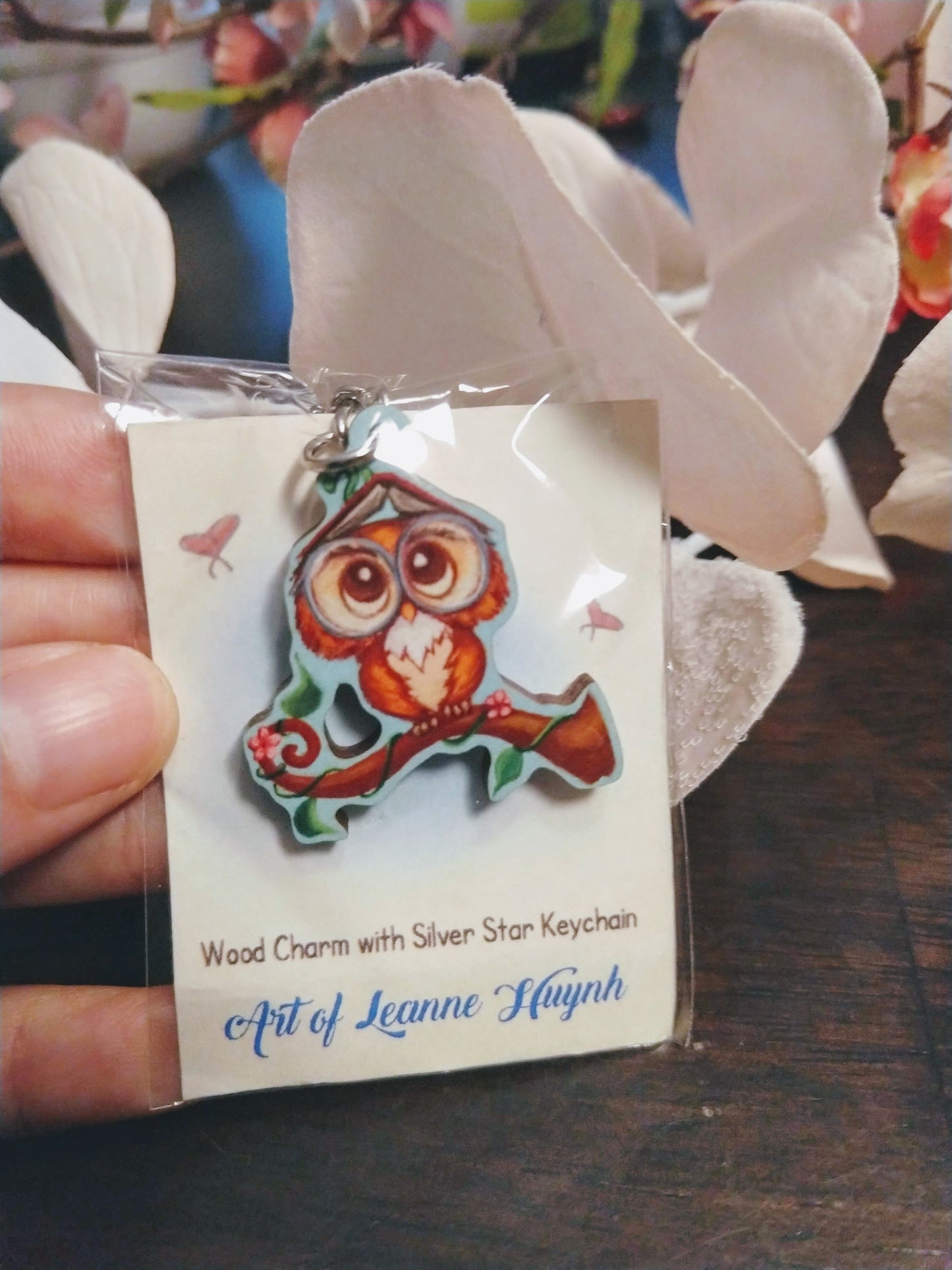 Limited Edition Wood Charm with Silver Star Clasp