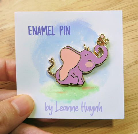Ellie the Elephant & Peanut the Mouse Enamel Pin